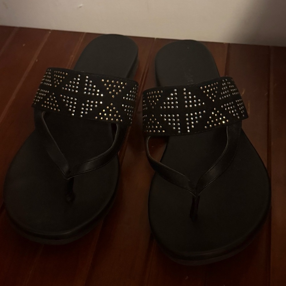 Black Studded Women's Sandals